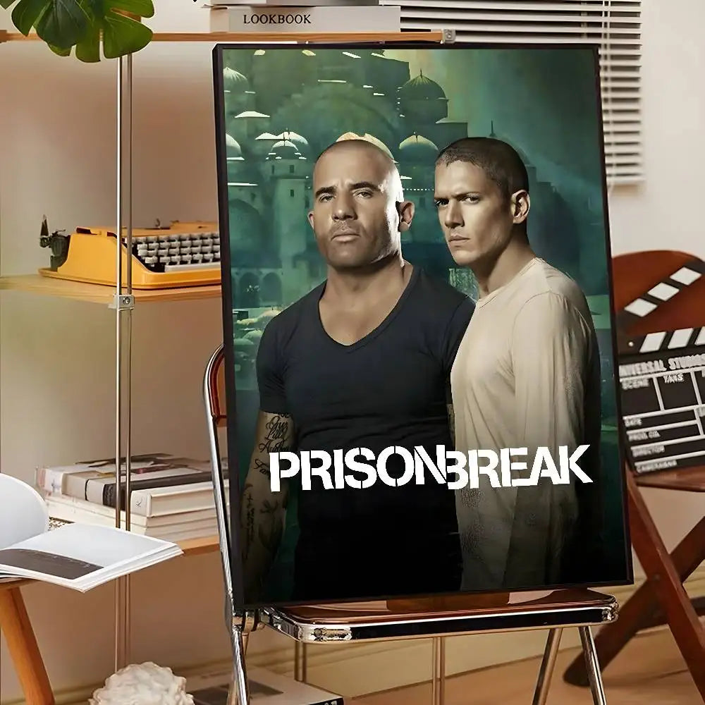 1PC TV P-Prison Break Poster Sticky Wall Art Printing Waterproof Home Living Bed Room Bar Aesthetic Decor
