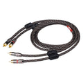 YYTCG HIFl stereo RCA Audio cable 6N OFC Male to Male 2RCA to 2RCA Audio Cable with Gold Plated connector PlugFor CD Amplifier