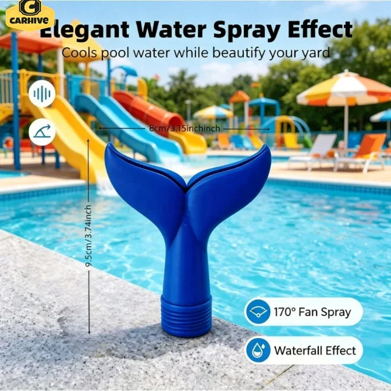 1pc 3/4 Inch Universal Pool Aerator Fountain - Lowers Water Temperature, Produces Waterfall Effect for Pools