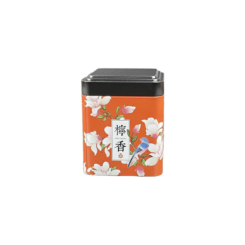 Tea Sealed Box  Kitchen Storage Container Jar Tin Square Can Candy Iron Canister Vintage Tea  Box