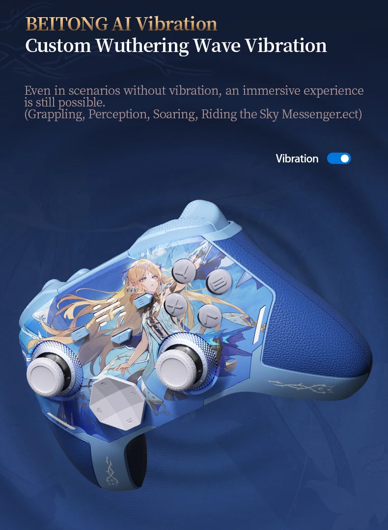 BEITONG Wuthering Waves Gamepads Phrolova/Cartethyia Ver KP40D Elite Controller Hall/Micro Vibration Trigger Force TMR Joystick