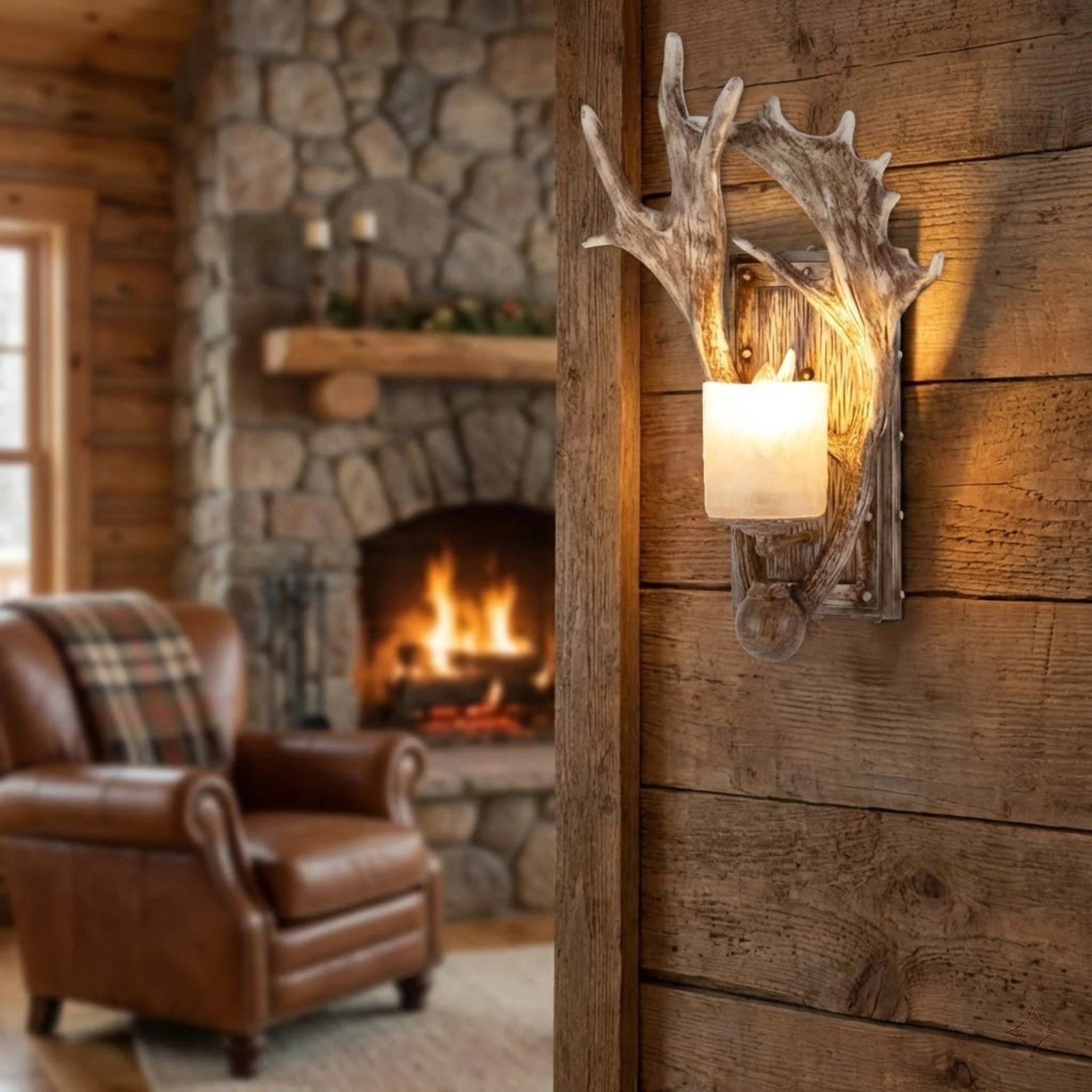 Rustic Resin Antler Wall Sconce Light Fixture For Living Room Bedroom Hallway Retro Deer Horn Lamp Cabin Decor 110V E12