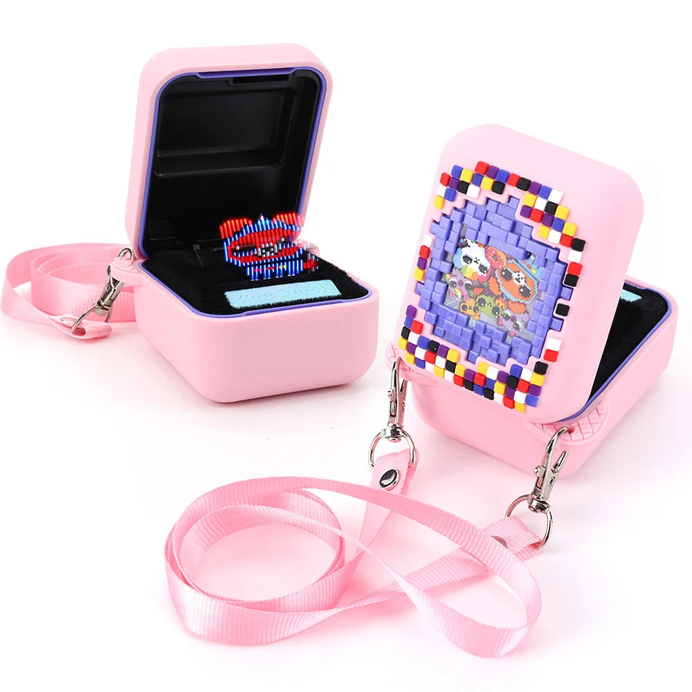 NEW For Bitzee Digital Pet Protective Case With Long Lanyard,Silicone Protective Cover Dustproof Carrying Case Bag Accessories