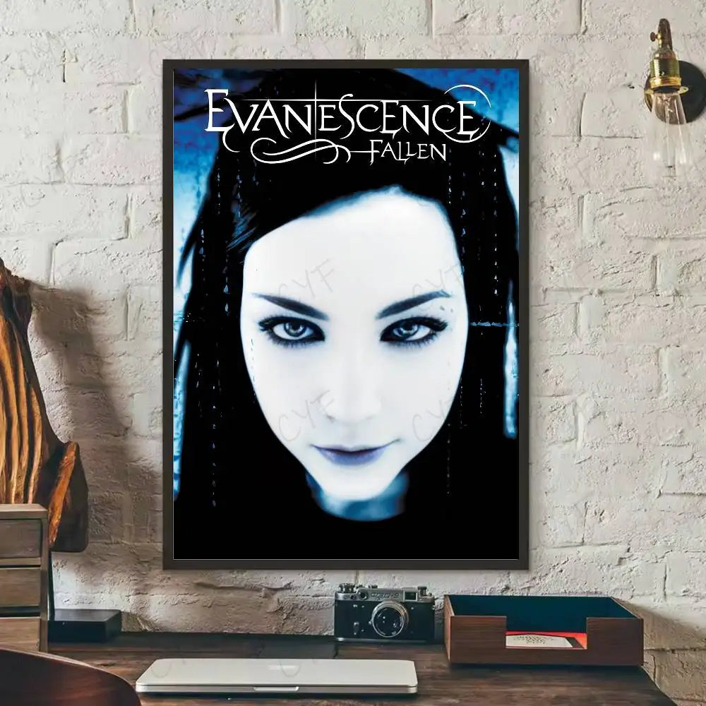 E-Evanescence A-Amy Lee Poster Sticky Wall Art Printing Waterproof Home Living Bed Room Bar Aesthetic Decor