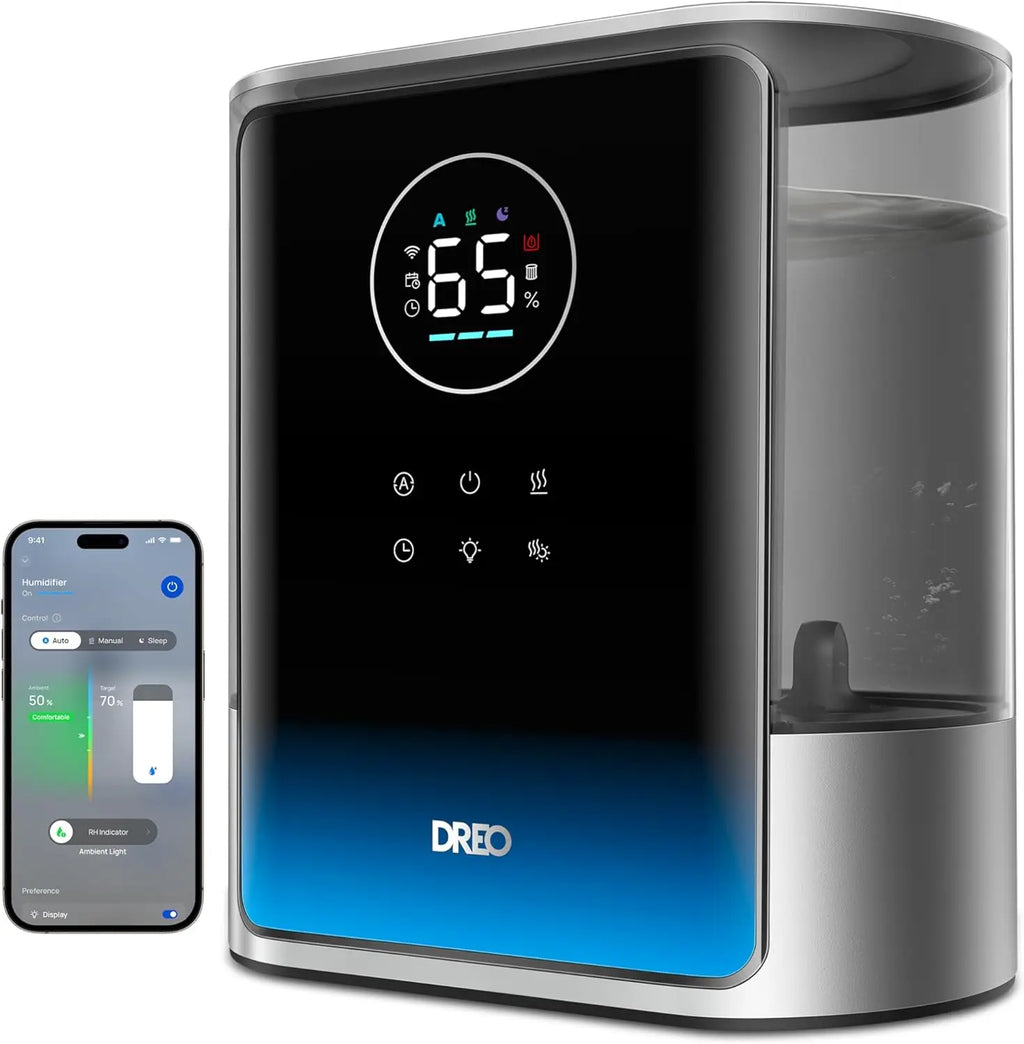 8L Smart Humidifier for Large Rooms 600ft², 80H Runtime with Warm/Cool Mist, 28dB Quiet for Bedroom Baby Home Plants