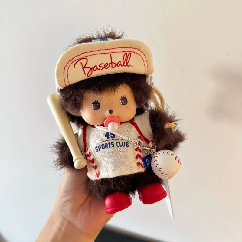 New 15cm Monchhichi Cute Little Monkey Diy Outfit Change Doll Multiple Styles Exquisite Backpack Pendant Keychain Toy