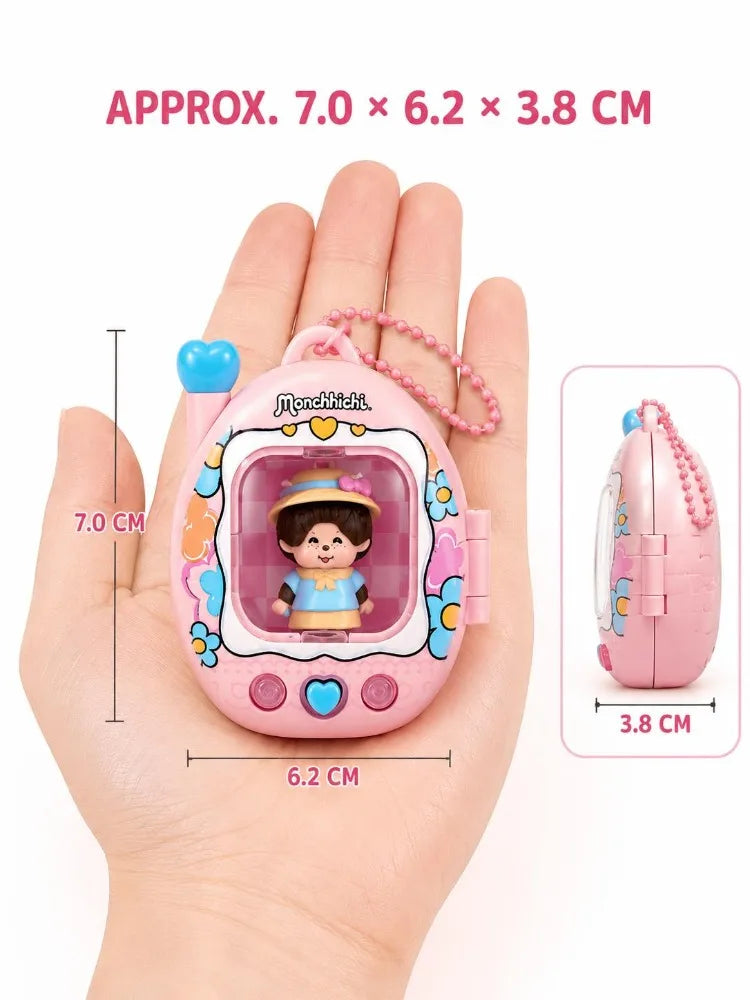 Monchhichi Led Light Up Keychain Cute Retro Y2K Bag Charm Tamagotchi Style Glowing Pendant Anime Gift For Teen Girls Backpacks