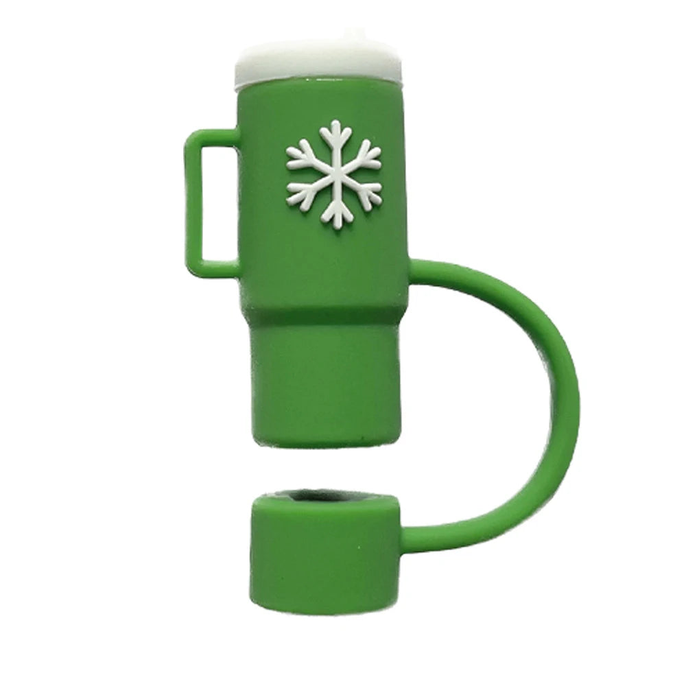 Straw Cover Cap for Stanley Tumblers Cup Accessories Cute Coffee Mug Ice Cream Shape Silicone Straw Dust Toppers Spill Stopper
