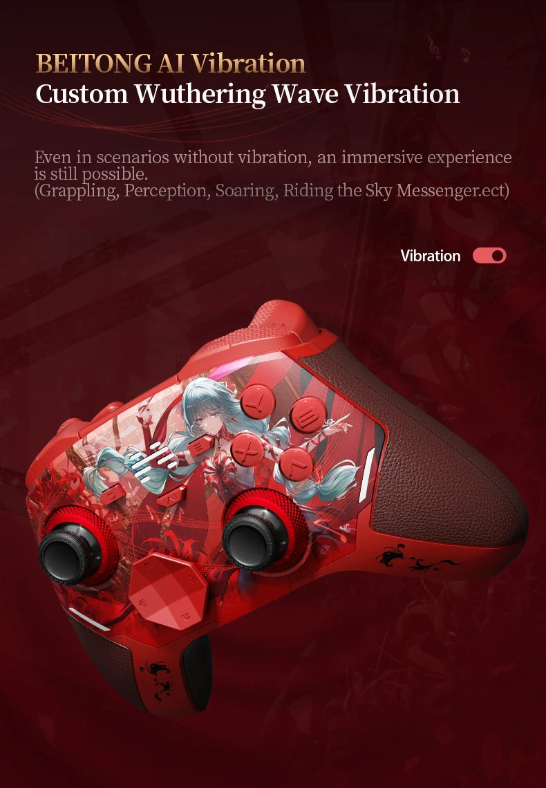 BEITONG Wuthering Waves Gamepads Phrolova/Cartethyia Ver KP40D Elite Controller Hall/Micro Vibration Trigger Force TMR Joystick