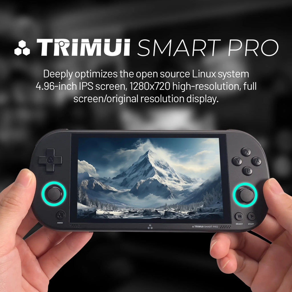 Trimui Smart Pro Handheld Game Console 4.96'' IPS Screen Linux System Joystick RGB Lighting Trimui Retro Video Game Console Gift