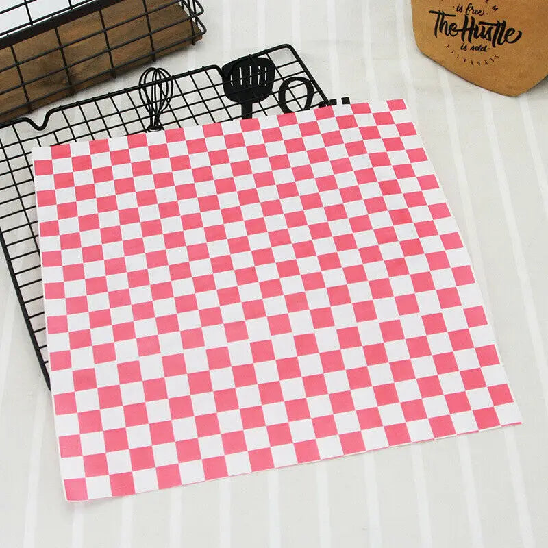 50Pcs/Lot Oil-Proof Wax Paper Food Grade Wrapping Paper for Sandwich Hamburger Fries Dessert Candy Bread Kitchen Baking Tools