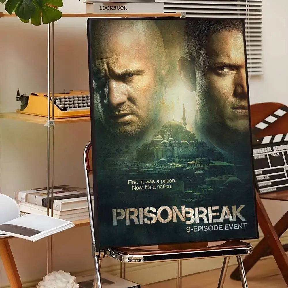 1PC TV P-Prison Break Poster Sticky Wall Art Printing Waterproof Home Living Bed Room Bar Aesthetic Decor