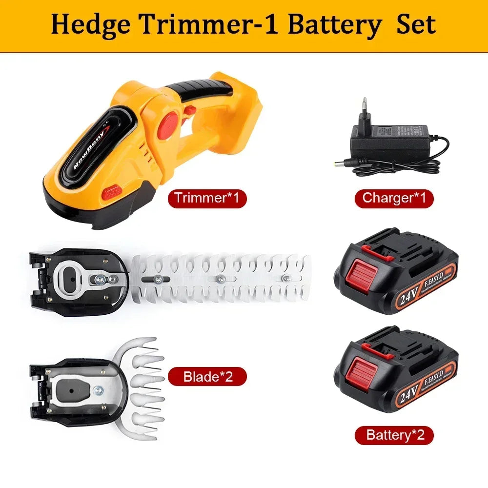 2in1 Electric Hedge Trimmer 20000rpm Household Lawn Mower Garden Scissors Grass Power Tool For Makita 18V Battery Pin