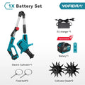YOFIDRA Brushless Electric Garden Tiller Lawn Mower Rototiller For Soil Cultivation Garden Power Tool For Makita 21V Battery Pin
