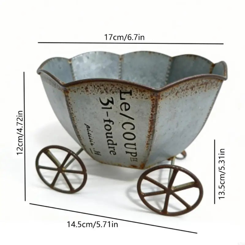 Classical Wrought Iron Creative Flower Pot Home Furnishing Outdoor Gardening Metal Flower Pot Courtyard Garden Decoration 87HA