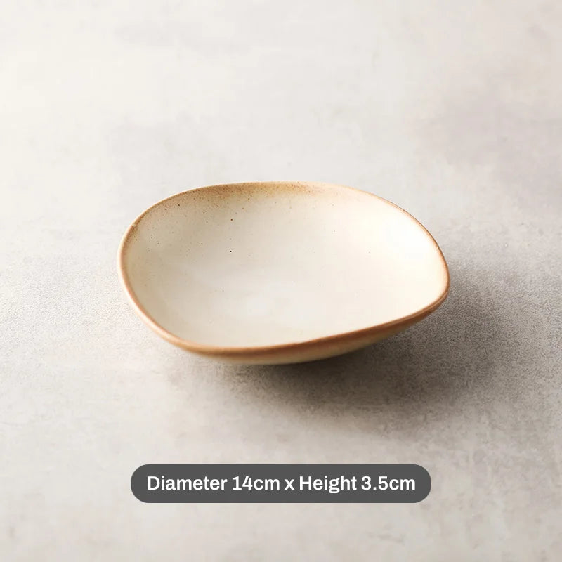 Japanese Retro Ceramic Bowl Serving Dish for Sushi Ramen Salad & Side Dishes Tableware for Home Kitchen Restaurant Decor Vintage