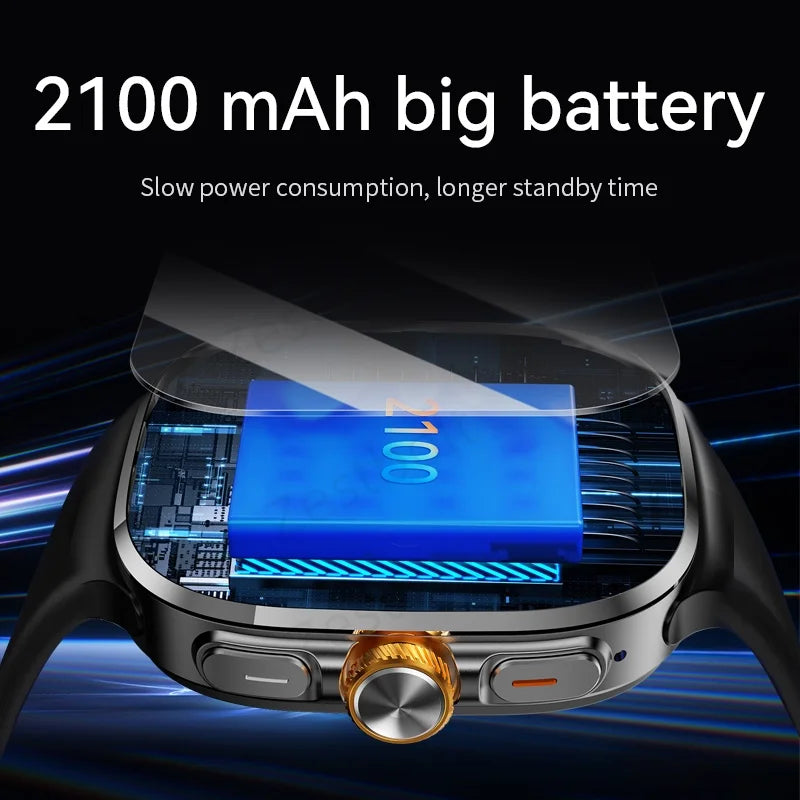 Global Version 5G Smartwatch 2.4 inch Amoled Screen insert Sim Card GPS WIFI 190° Rotating Camera Game Android 10.0 Smart Watch