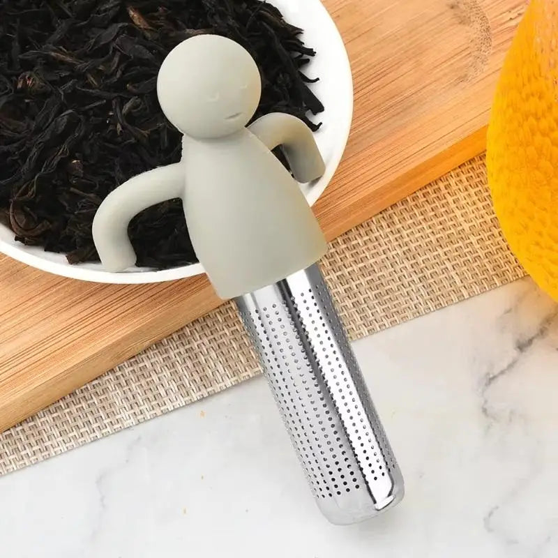 Tea Infuser Kitchen Home Use Reusable Tea Set Accessories Stainless Steel Creative Human-shaped