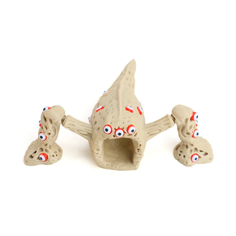 Calamity Sea Devourer 3D Printed Multi Eyes Cthulhu Monster Figurine Ocean Horror Sculpture Desktop Halloween Decor Gift