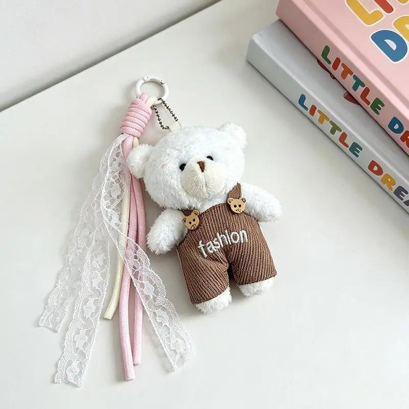 Women's Bag Charms Cute Korean Cartoon Bear Kawaii Sweet Kawaii Plush Bag Accessories Multifunctional Keychain Pendants
