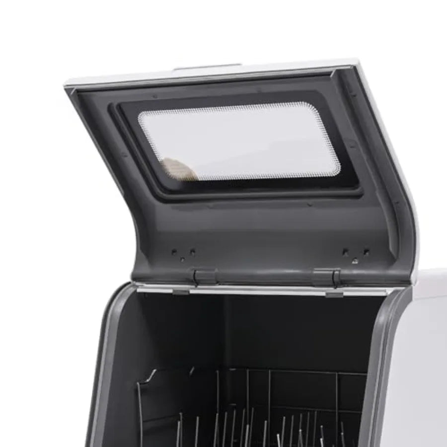 110V 800W Compact Portable Dishwasher with 360 Rotating Spray Mini Countertop Dish Washing Machine in White 3 Washing Programs
