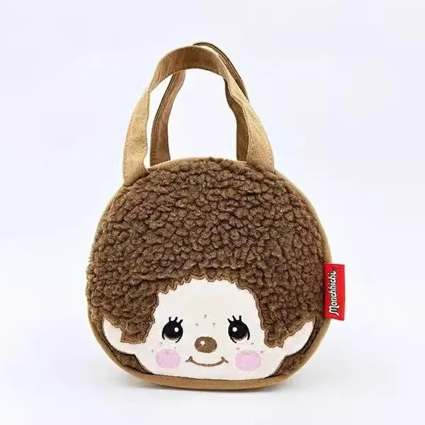 Monchhichi Anime Cartoon Kawaii Plush Storage Bag Coin Purse Shopping Bag Girl's Birthday Gift