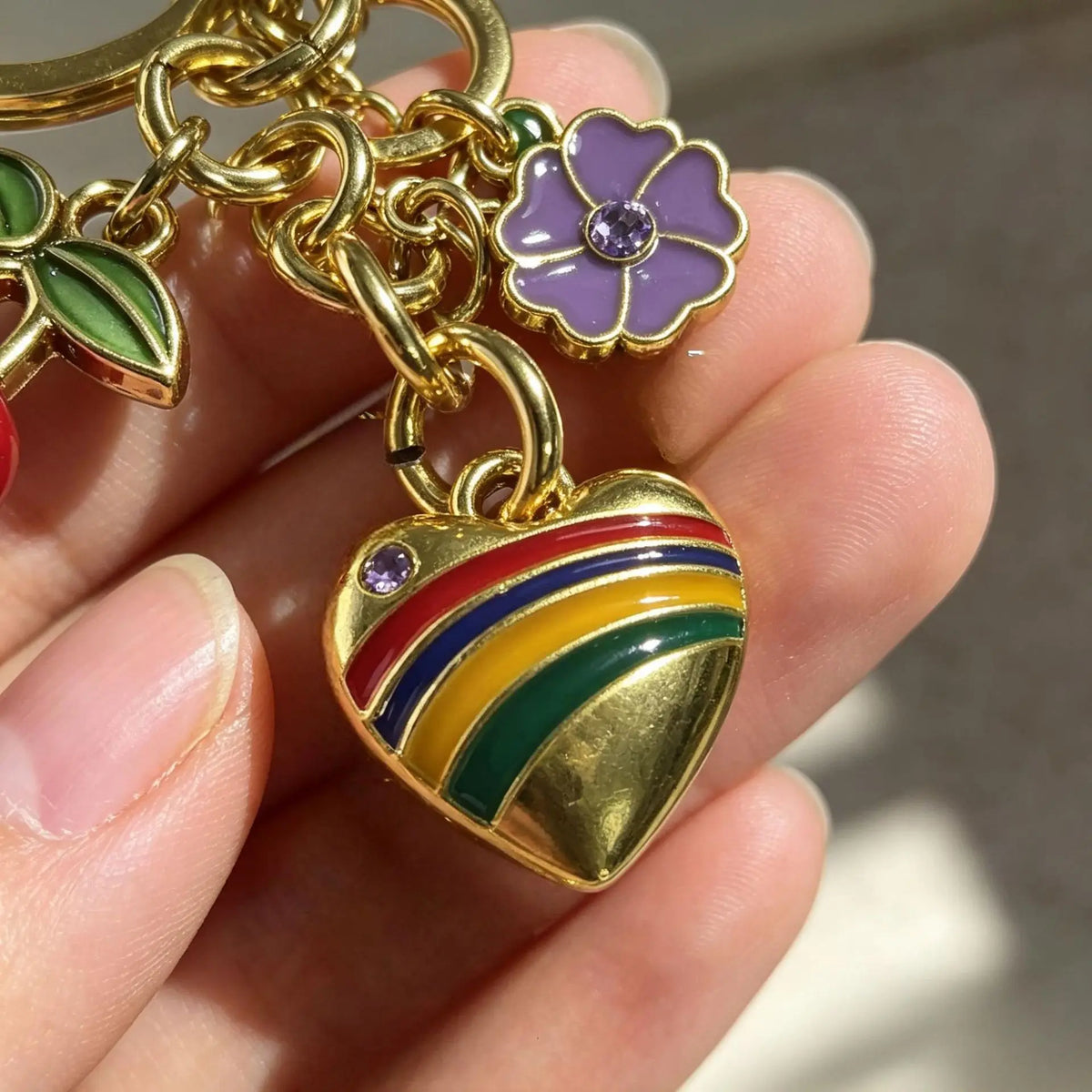 Bag Charm Vintage Metal Multi Charm Keychain Personalized Engraving Tag Handbag Decoration Gift For Women Girls