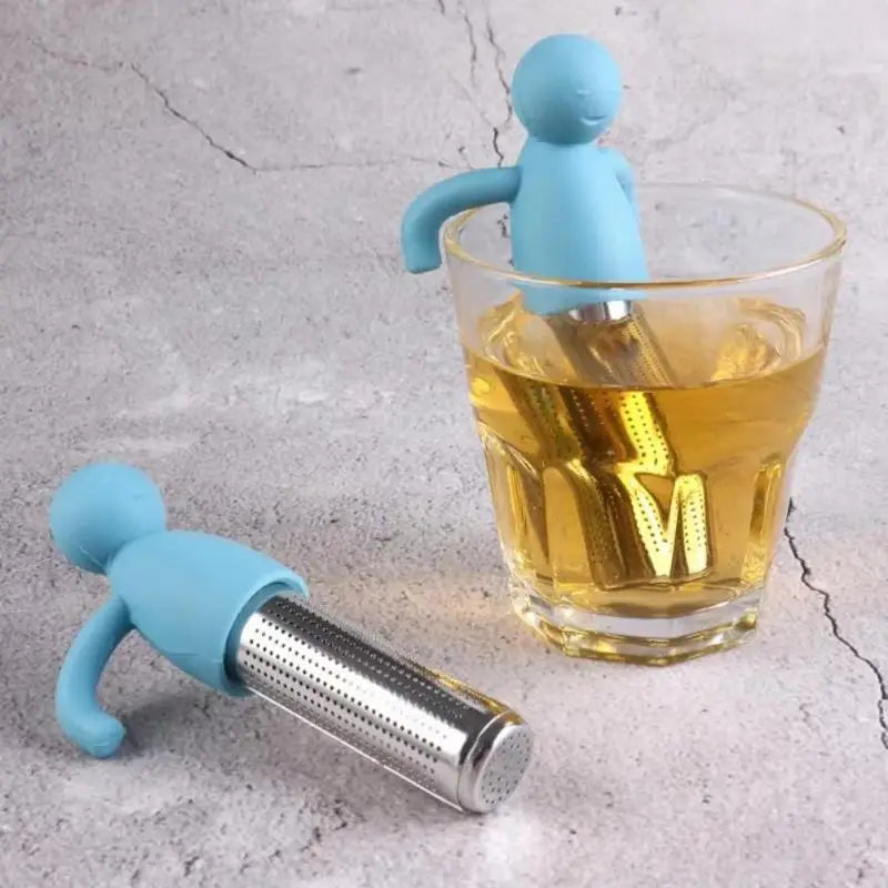 Tea Infuser Kitchen Home Use Reusable Tea Set Accessories Stainless Steel Creative Human-shaped