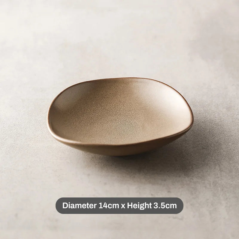 Japanese Retro Ceramic Bowl Serving Dish for Sushi Ramen Salad & Side Dishes Tableware for Home Kitchen Restaurant Decor Vintage