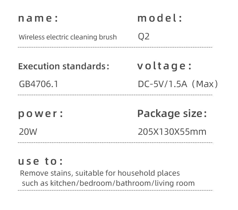 4-in-1 Electric Cleaning Brush IPX7 Waterproof Multi-Functional Wireless Handle Rechargeable Portable Brush For Bathroom Kitchen