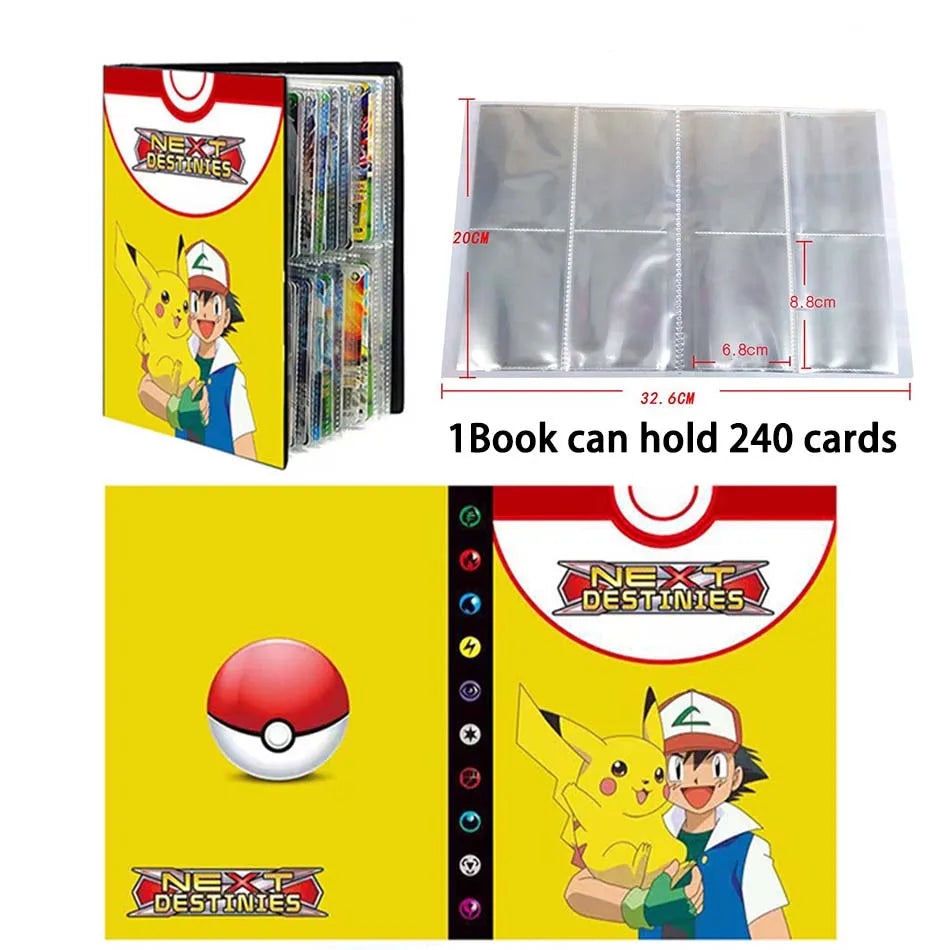 Pokemon Cards Album Book 240Pcs Card Album Creativity New Model Binder HolderCollect Card Book Collection￥