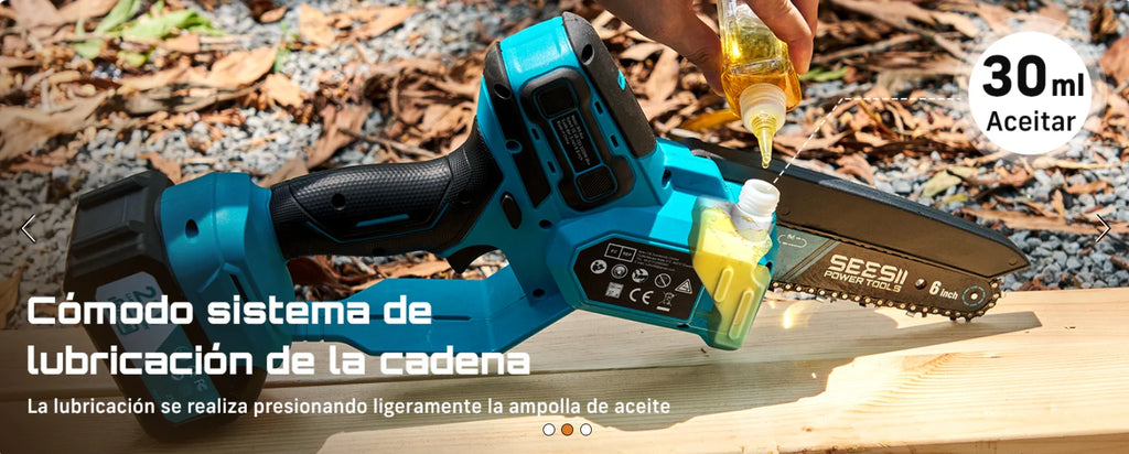 SEESII 6&8'' Brushless Electric Chainsaw 1000W Cordless Electric Saw Woodworking Garden Pruning Tools For Makita 18V Battery Pin
