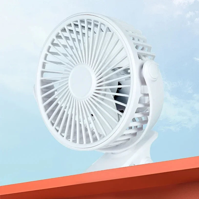 USB Rechargeable Table Fan Clip-on Type Portable Mini Desk Fan Hanging Clip Fan Night Light Air Cooler Outdoor Fans