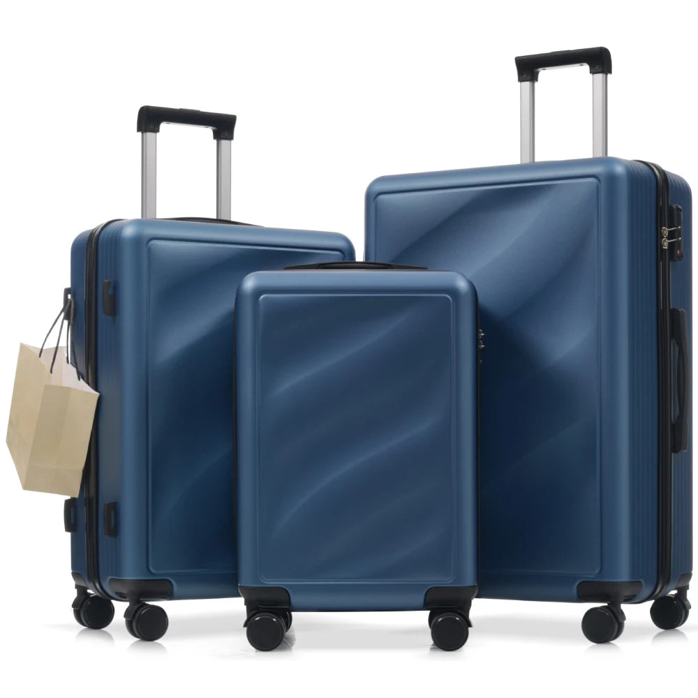 3 Piece Luggage Set , Lightweight Durable Suitcases with Spinner Wheels and TSA Lock, Carry-on & Checked Travel Luggage20/24/28