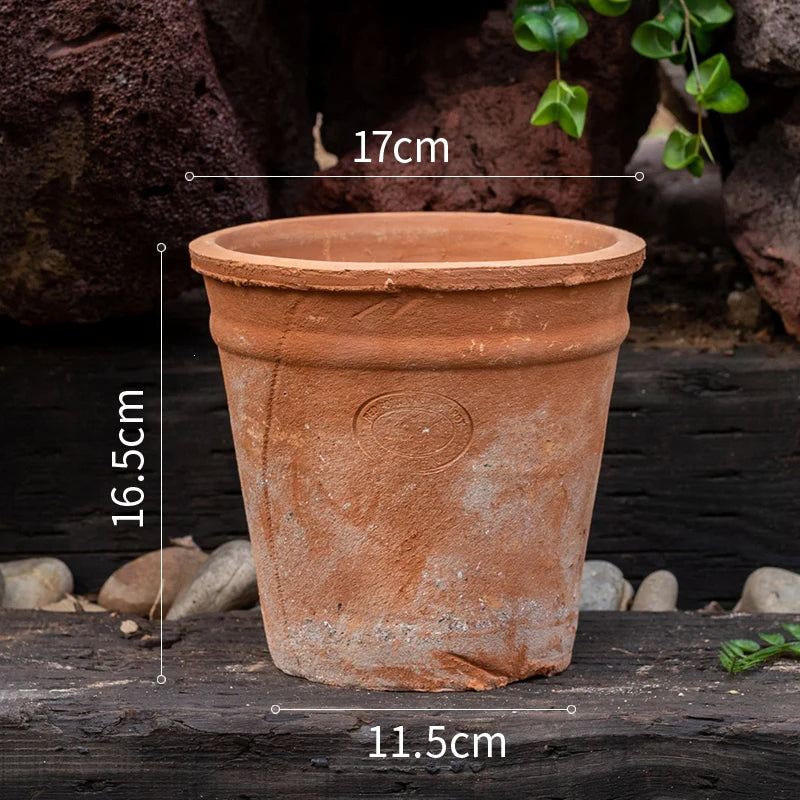 Red Clay Py Plant Pots Ancient Sle Garden Art Handmade Clay Pots Breathable Durable for Succulent Plants Home Decor