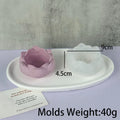 Lotus Shape Candle Holder Plaster Mold Lotus Candle Cup Vessel Cement Mold Terrazzo Silicone Mold Succulent Pot Molds Craft Gift