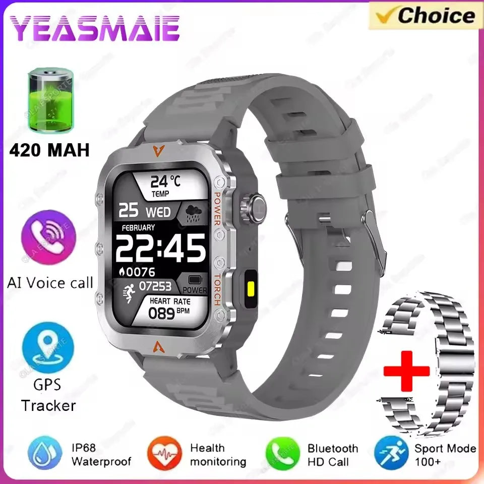 2025 New SmartWatch Men Outdoor GPS Sport Watches Heart Rate Sleep Waterproof Smart Watch IOS Android