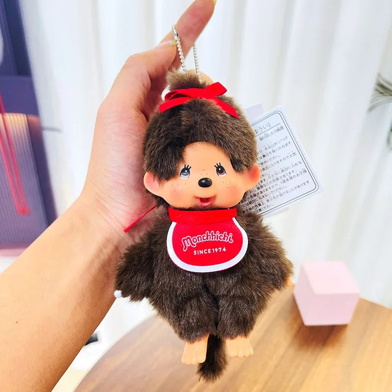 15cm Monchhichi Cute Plush Toy with Delicate Vinyl Face Soft Stuffed Character Toy Backpack Hanging Sweet Birthday Holiday Gift