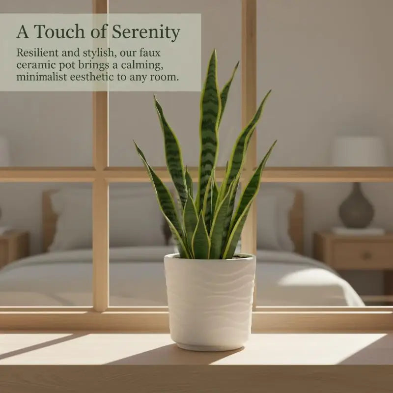 Simple Wave Shaped Faux Ceramic-look Flowerpots Are Suitable For Home Décor Orchids And Other Green Plants