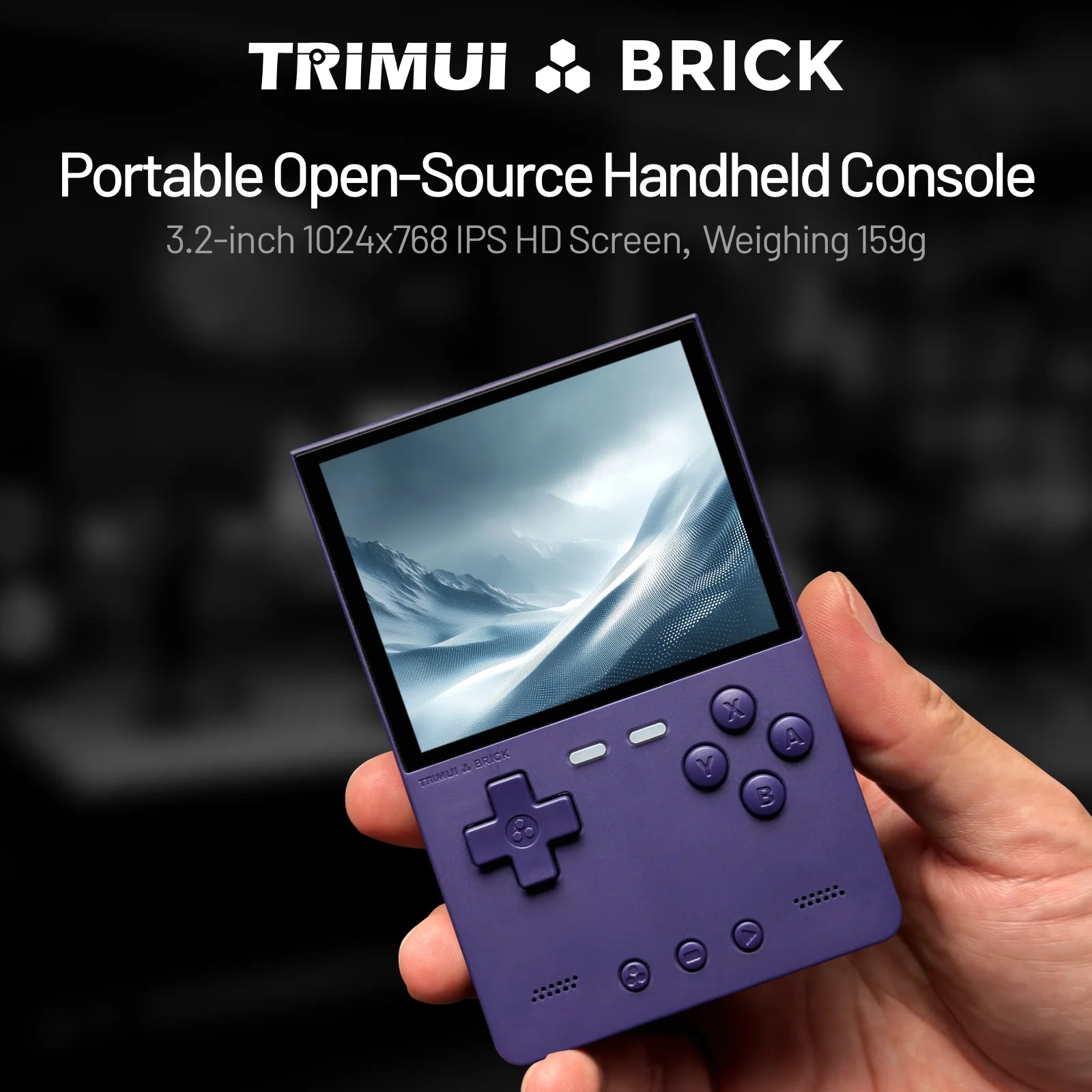 TRIMUI BRICK Handheld Game Console 3.2'' IPS Screen Linux System Trimui UI Metal Back Panel Key LED Lighting Free Keycap Gifts