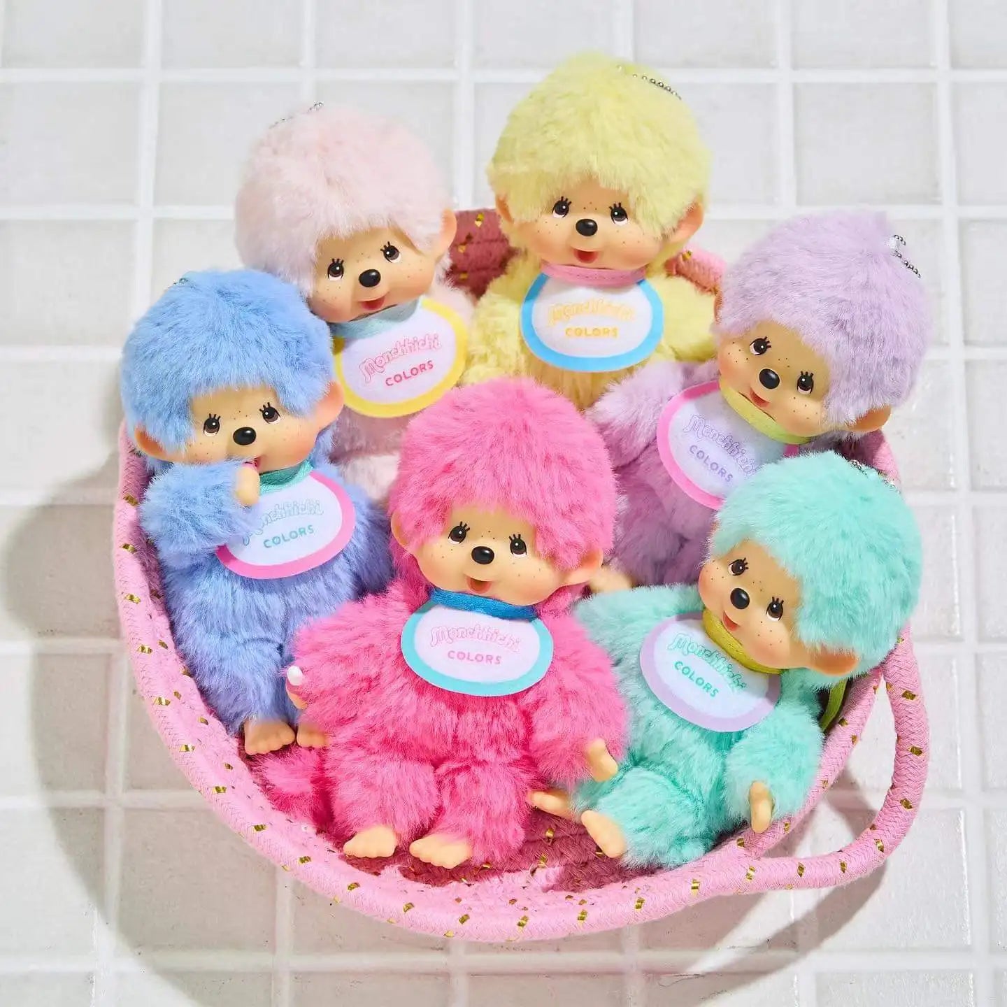 2025 Original 13cm Monchichi Cute And Fun Colorful Hair Basic Classic Pendant Model Toy Soft Children Adult Birthday Kid Gifts
