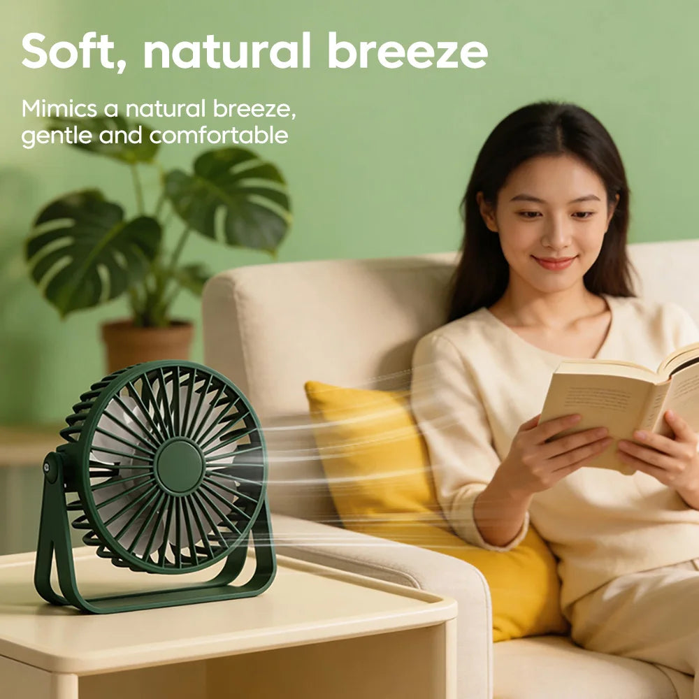 Mini USB Desktop Fan Portable 360° Adjustable Small Fan For Student Dormitory Computer Summer Gadget Home Desk Office