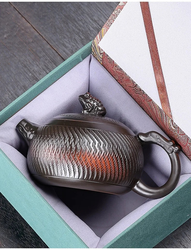 Household Xishi Pot Purple Pottery Pot Kung Fu Tea Set Large-capacity Purple Clay Pot Handmade Jumping Knife Craft