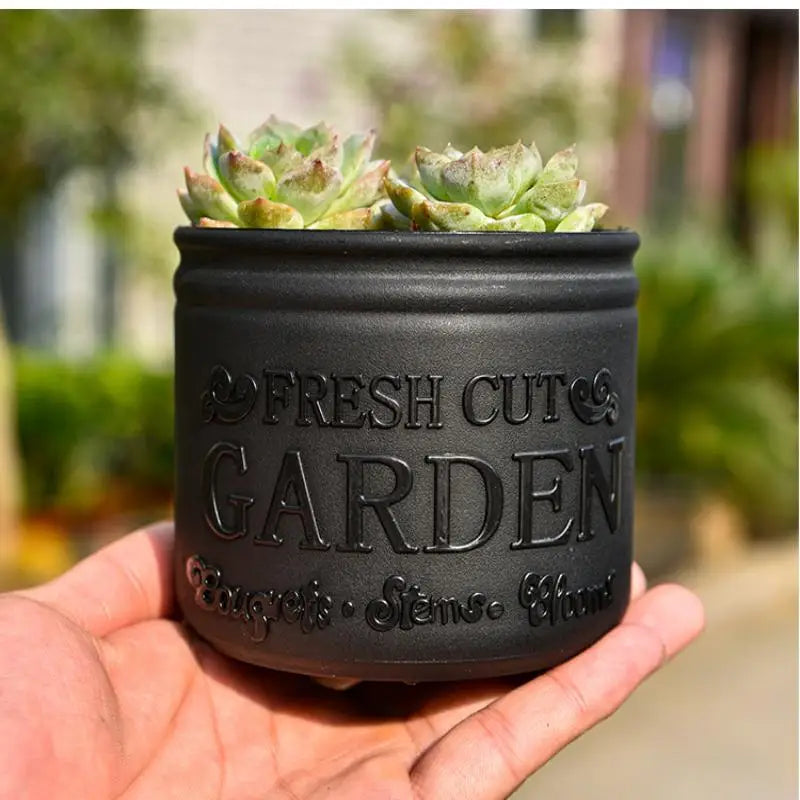 Flower Pot Round Planters Succulents Plant Pot Office Desktop Balcony Home Garden Decoration Outdoor Potted