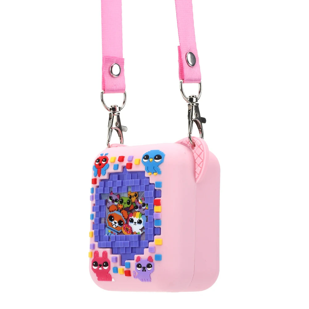 For Bitzee Digital Pet Protective Case With Lanyard Silicone Protective Cover Shockproof Storage Bag Portable EVA Carrying Case