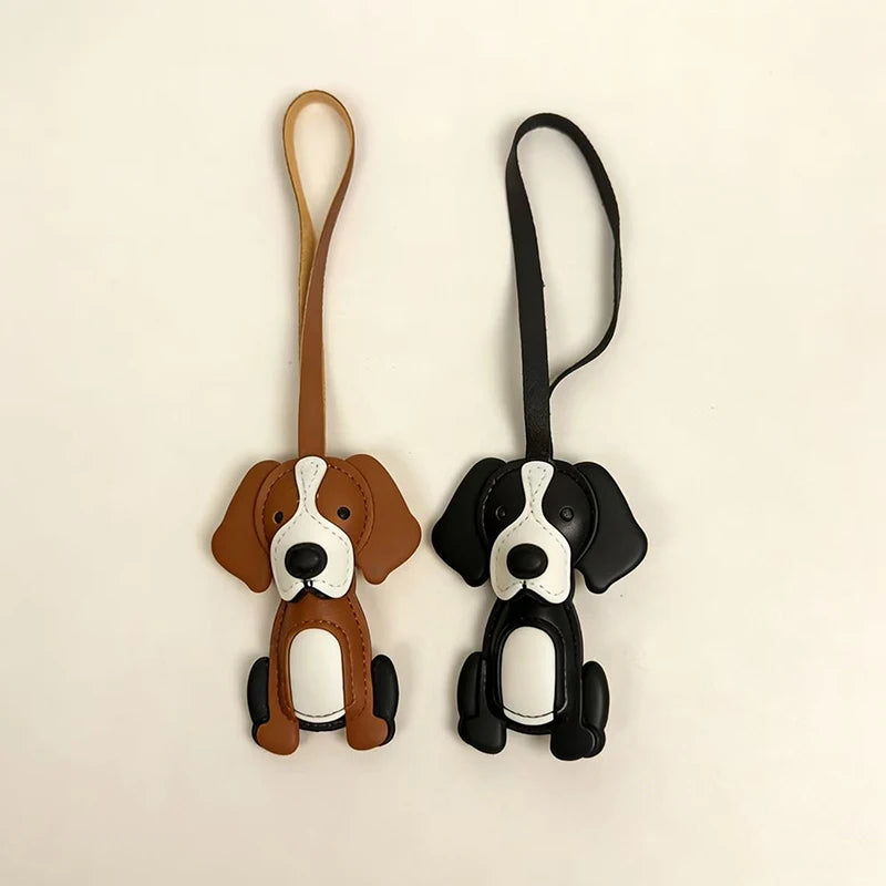 [HS][HS]1Pc New Cute Bichon Frise Labrador Retriever Dog Charms Cute DIY Lanyard Leather Dog Bag Charms