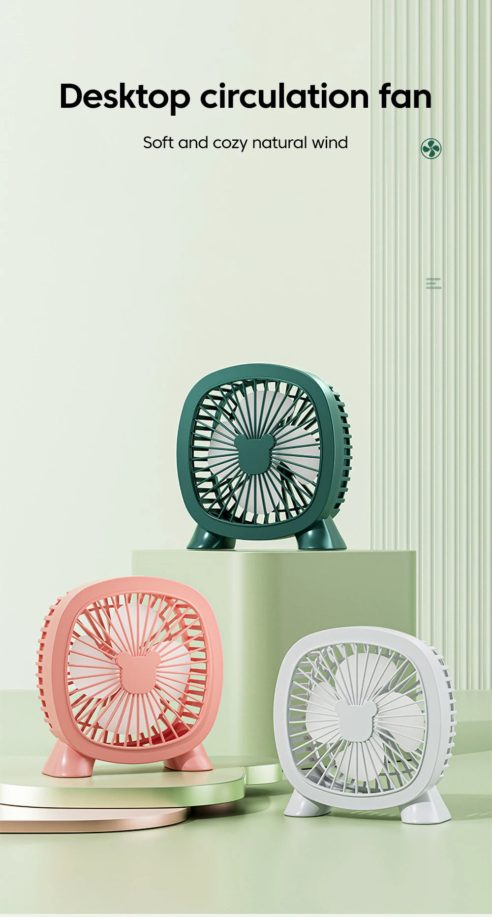 Mini Desktop Fan Portable With USB Direct Plug In Summer Gadget USB Small Fan For Home Desk Office School Outdoor Camping Travel
