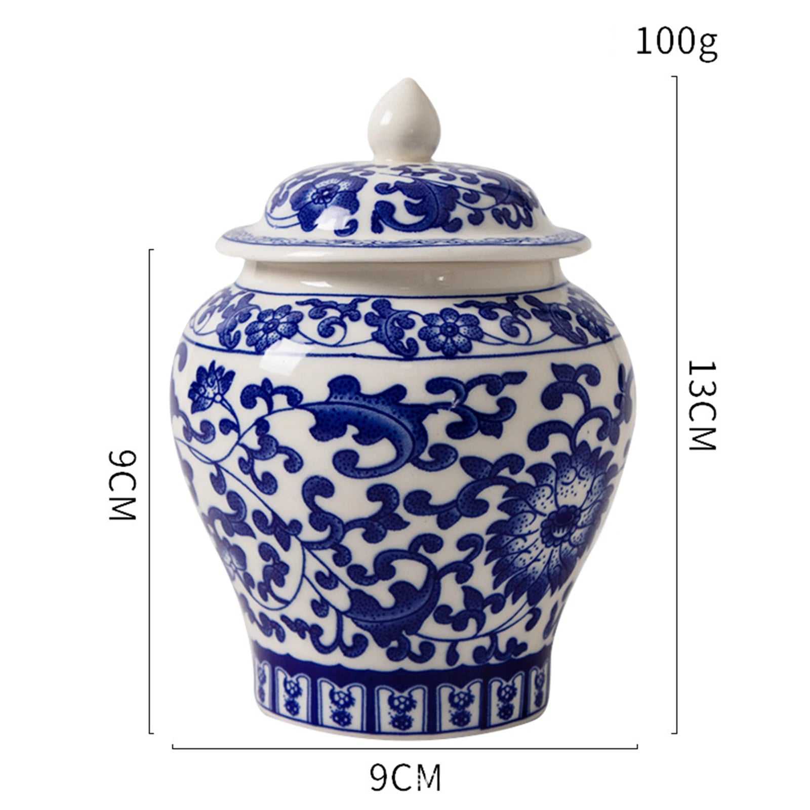 Vintage Bottle Vase Ceramic Ginger Jar with Lid Chinese Classical Decorative Jar Celadon Vase Storage Jars Candy Pots Home Decor