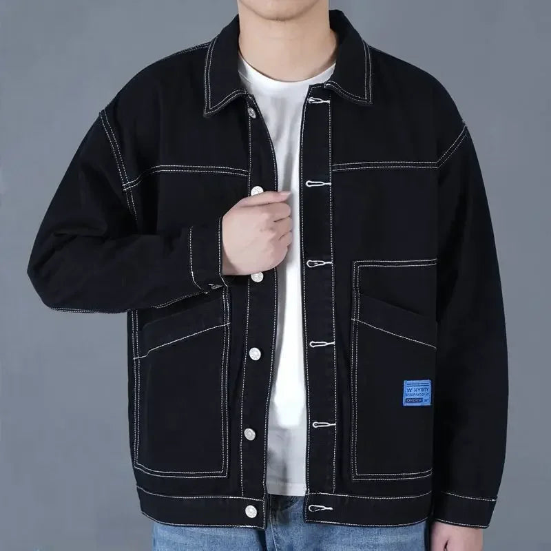 Denim Jackets Man Blazer Cargo Black Jeans Coat for Men Clothing Outwear Fast Delvery Cheap Price Stylish Branded Fashion New In