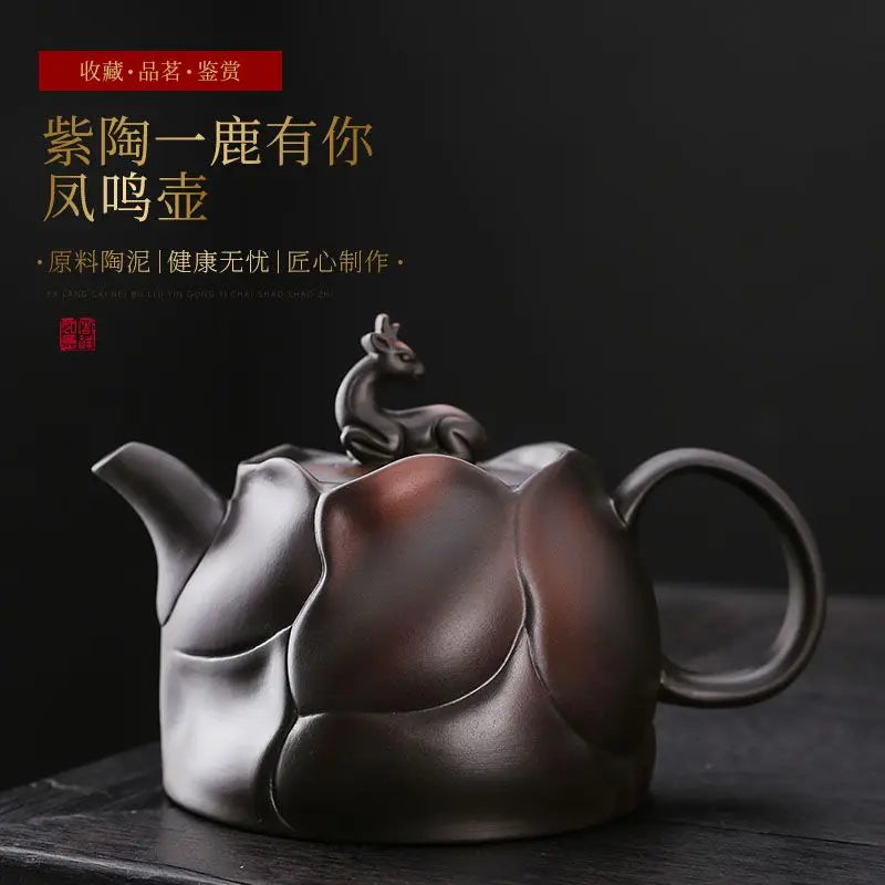 Pottery pot all handmade along the way you pot home Chinese large capacity teapot retro large tea set
